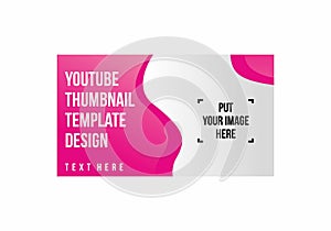 Pink white color of youtube thumbnail design