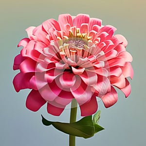Pink and white dahlia isolated. Flowering flowers, a symbol of spring, new life