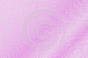 Pink on white dotted halftone. Half tone background. Frequent dotted gradient.