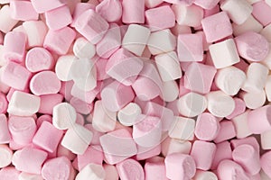 Pink and white marshmallow candy background texture