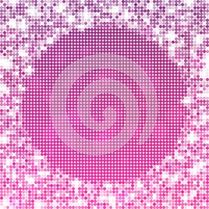 Pink white purple backdrop implied round border - abstract background composed of small spots