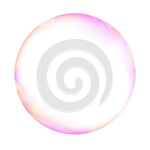 Pink and white soap bubble