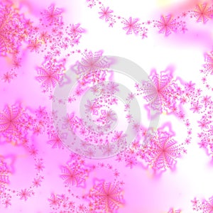 Pink and White Star Abstract Background