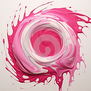 Pink And White Swirled Paint: A Stunning Octane Render Artwork