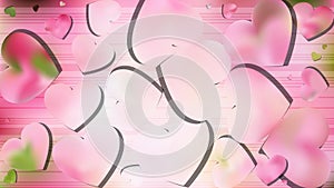 Pink and White Valentines Background Vector Image