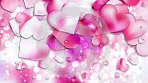 Pink and White Valentines Day Background Design