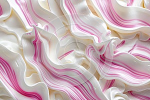 Pink and white whipped cream texture