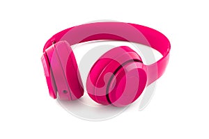 Pink wireless headphone