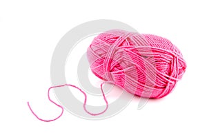 Pink wool bal