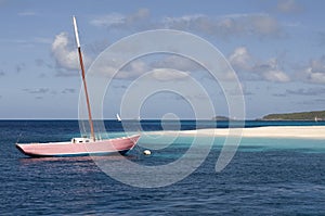 Pink Yacht - Palm Island View - Caribbean.