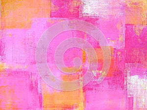 Pink and Yellow Abstract Art Painting