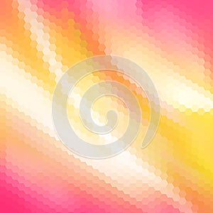 Pink-yellow bright hexagon background. cover. eps 10