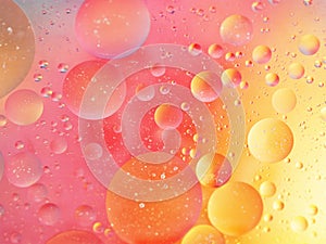 Pink and yellow bubbly background