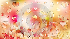 Pink and Yellow Heart Wallpaper Background Vector Art