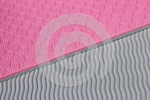 Pink yoga mat texture