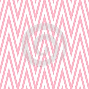 Pink zigzag seamless pattern. Chevron fabric texture. Abstract zig zag background. Repeating wallpaper.