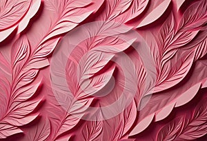 a pinkcolored paper wallpaper with floral patterns