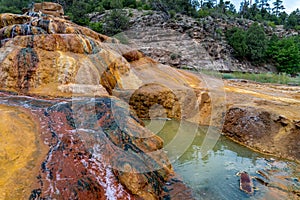 Pinkerton Hot Springs outside of Durango Colorado along the million dollar highway in the San Juan Mountains