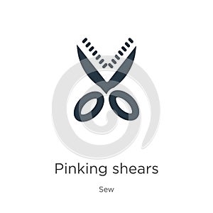 Pinking shears icon vector. Trendy flat pinking shears icon from sew collection isolated on white background. Vector illustration