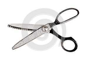 Pinking shears scissors with zig zag pattern