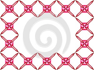 Border frame pinkish simple squere repetitive ethnic pattern photo