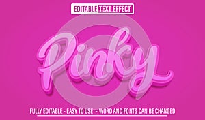 Pinky 3d editable text effect template