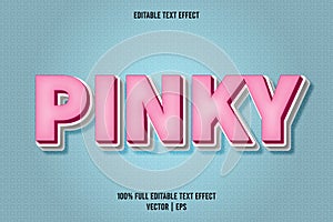 Pinky editable text effect cartoon style