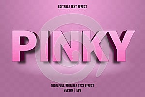 Pinky editable text effect cartoon style