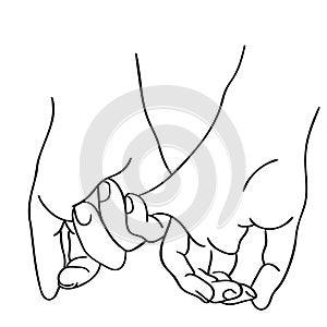 Pinky promise vector illustration by crafteroks photo