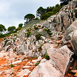 Pinky rocks in Ojen  Spain