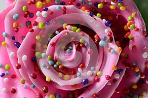 Pinky rose flower, imitation candy