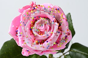 Pinky rose flower, imitation candy