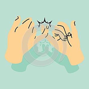 Pinky  swear promise sign icon