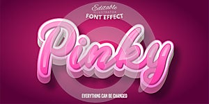 Pinky text, 3d editable font effect photo