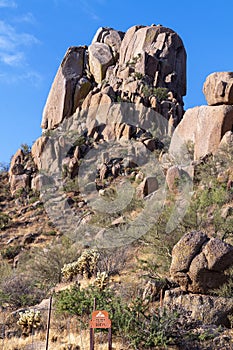 Pinnacle Peak Rock Formation In North Scottsdale AZ photo