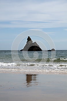 Pinnacle Rock at Broadhaven Bay in Wales