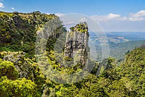 The Pinnacle rock a very tall quartzite rock in Sabie Graskop Mpumalanga South Africa