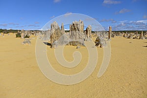 The pinnacles in Cervantes at Western Australia