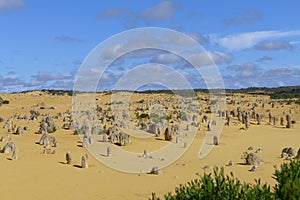 The pinnacles in Cervantes at Western Australia