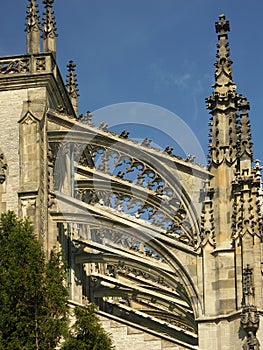 Pinnacles and flying buttresses