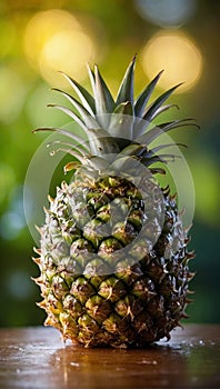 a pinneapple taken close up