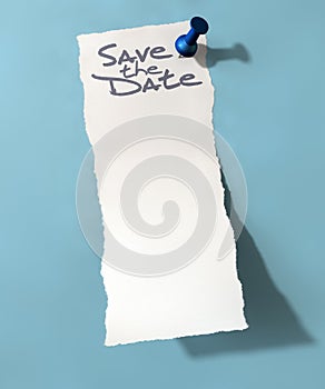 Pinned Paper Save The Date