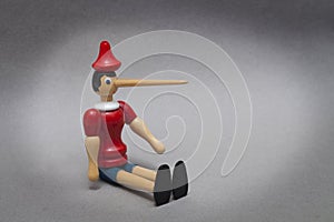 Pinocchio with big nose photo