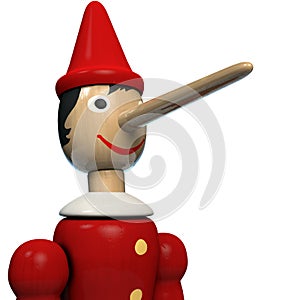 Pinocchio Long Nose Toy Portrait