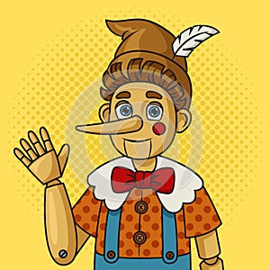 Pinocchio novel character pop art raster