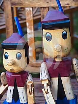Pinocchio puppets wooden toy