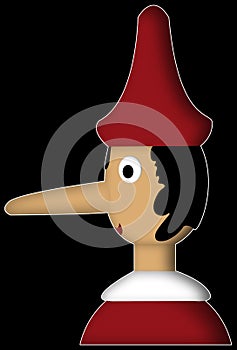 Pinocchio with red hat