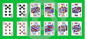 Pinochle cards deck