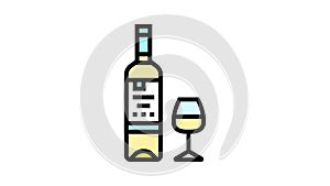 pinot grigio white wine color icon animation