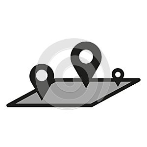 Pins map icon. Locate pin gps map. Vector illustration. Stock image.